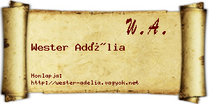 Wester Adélia névjegykártya